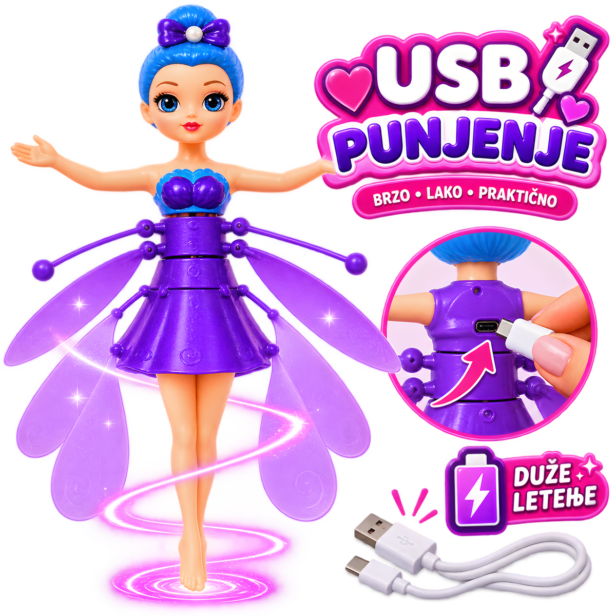 Leteća Vila 3u1 – Poklon Za Male Princeze