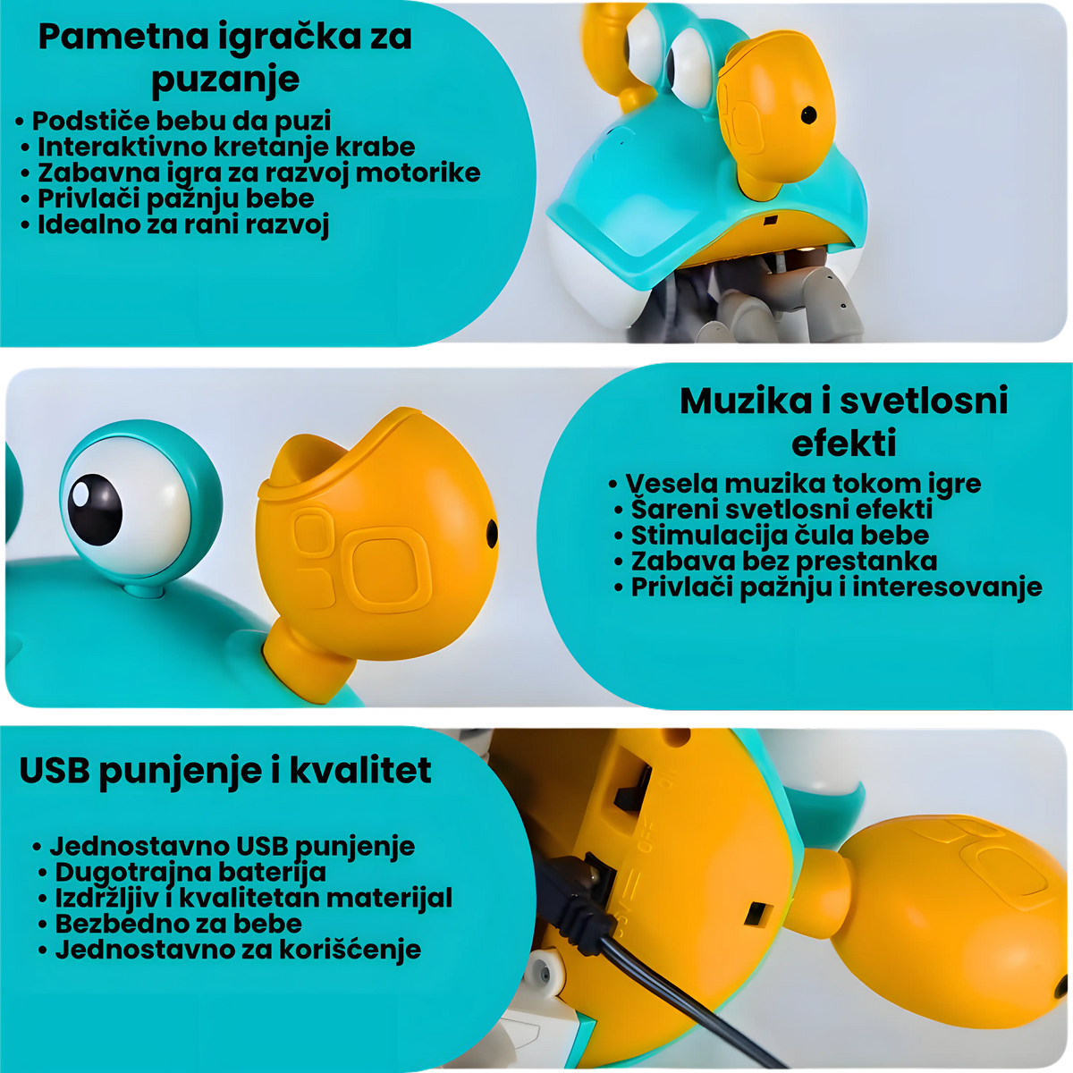 Šta dobijate u paketu – Edukativna Kraba Šetalica, Naše Dete