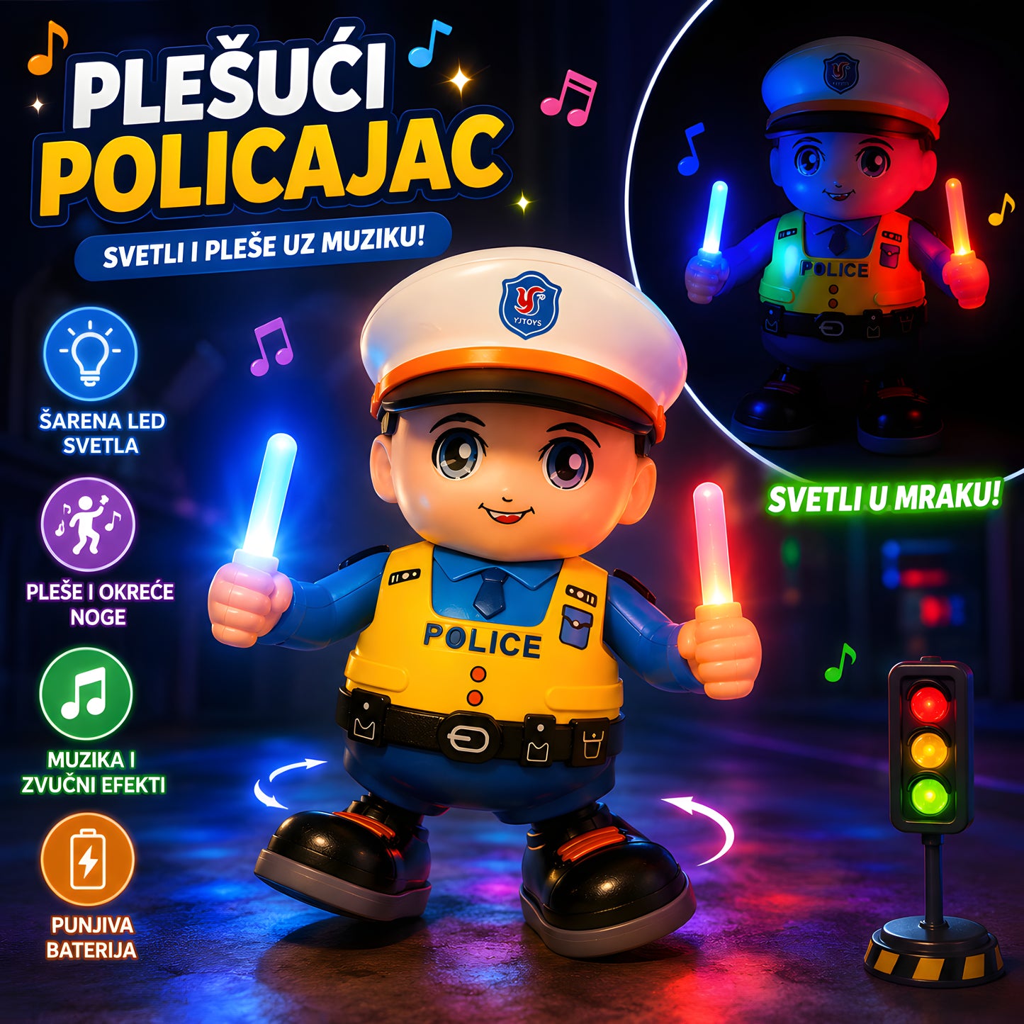 Policajac Plesko svetli u mraku