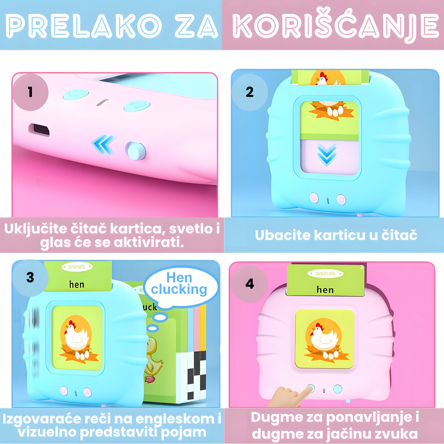 EDUKATIVAN SET PAMETNIH KARTICA ZA UČENJE ENGLESKOG JEZIKA