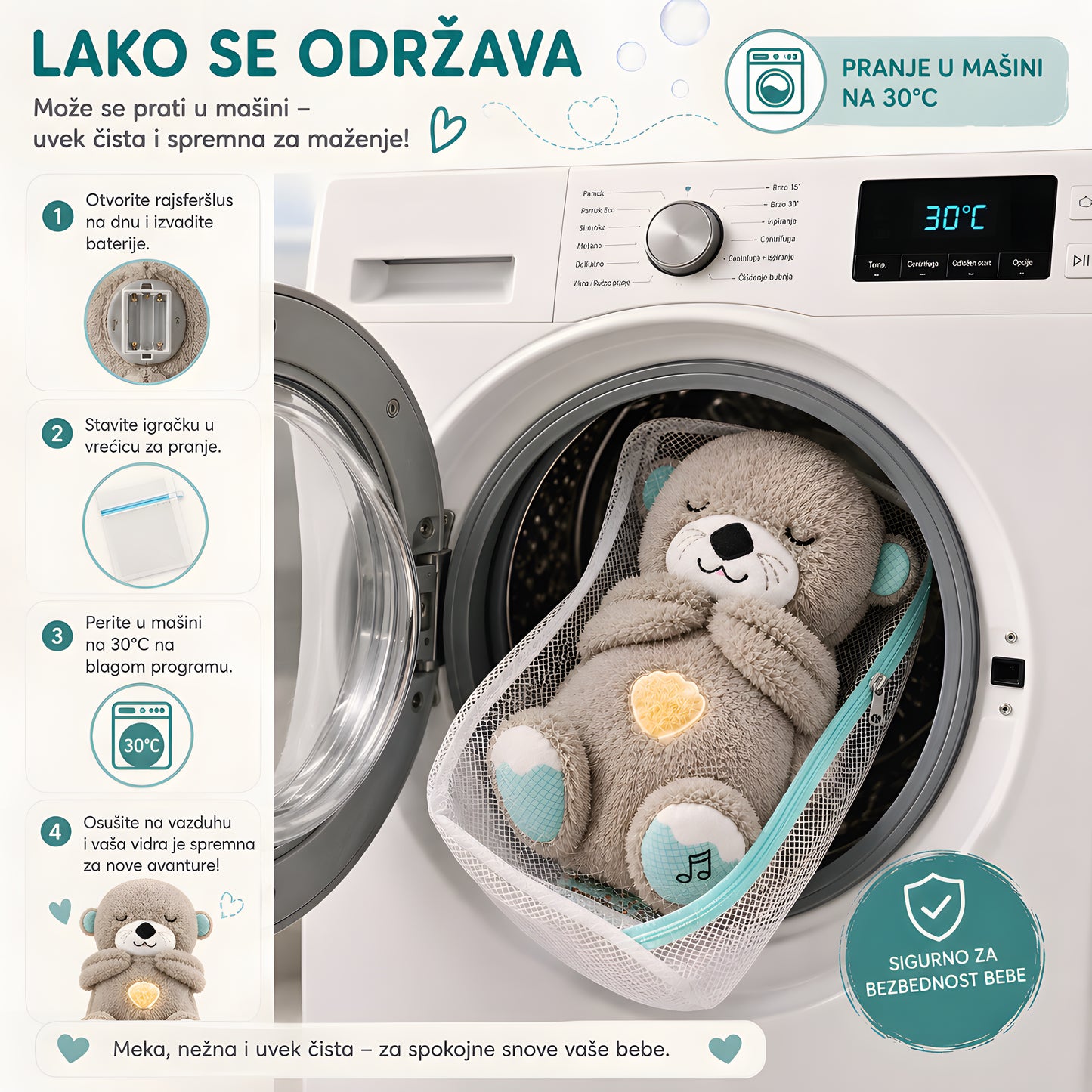 Vidra Sanjalica plišana igračka detalj